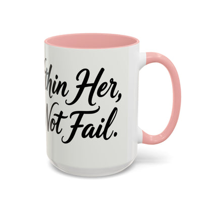 Inspirational Script Coffee Mug — "Strength Lives in Small, Steady Moments" (11/15 oz)