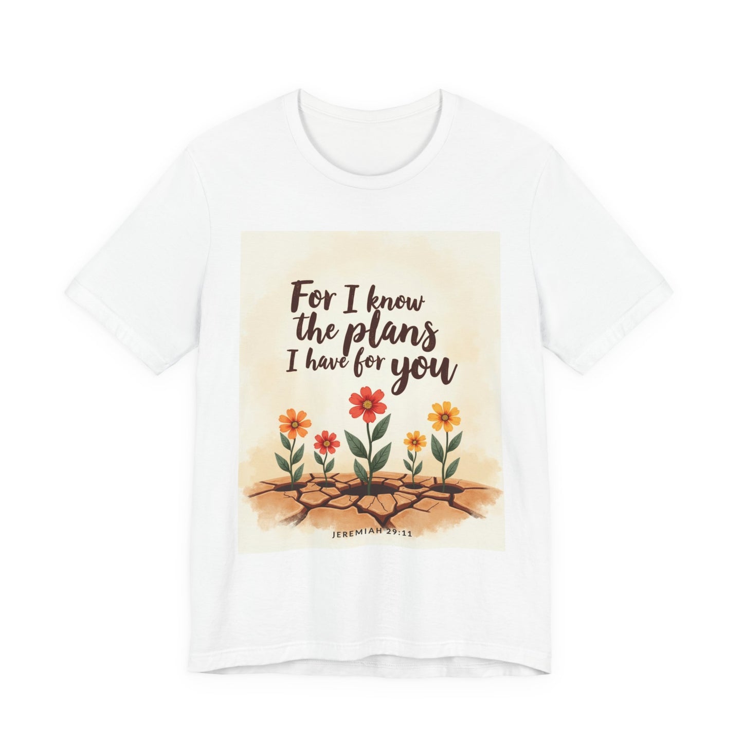For I Know The Plans I Have For You tee | Jeremiah 29:11 floral roots scripture shirt | Meaningful Gift for Teens and Adults
