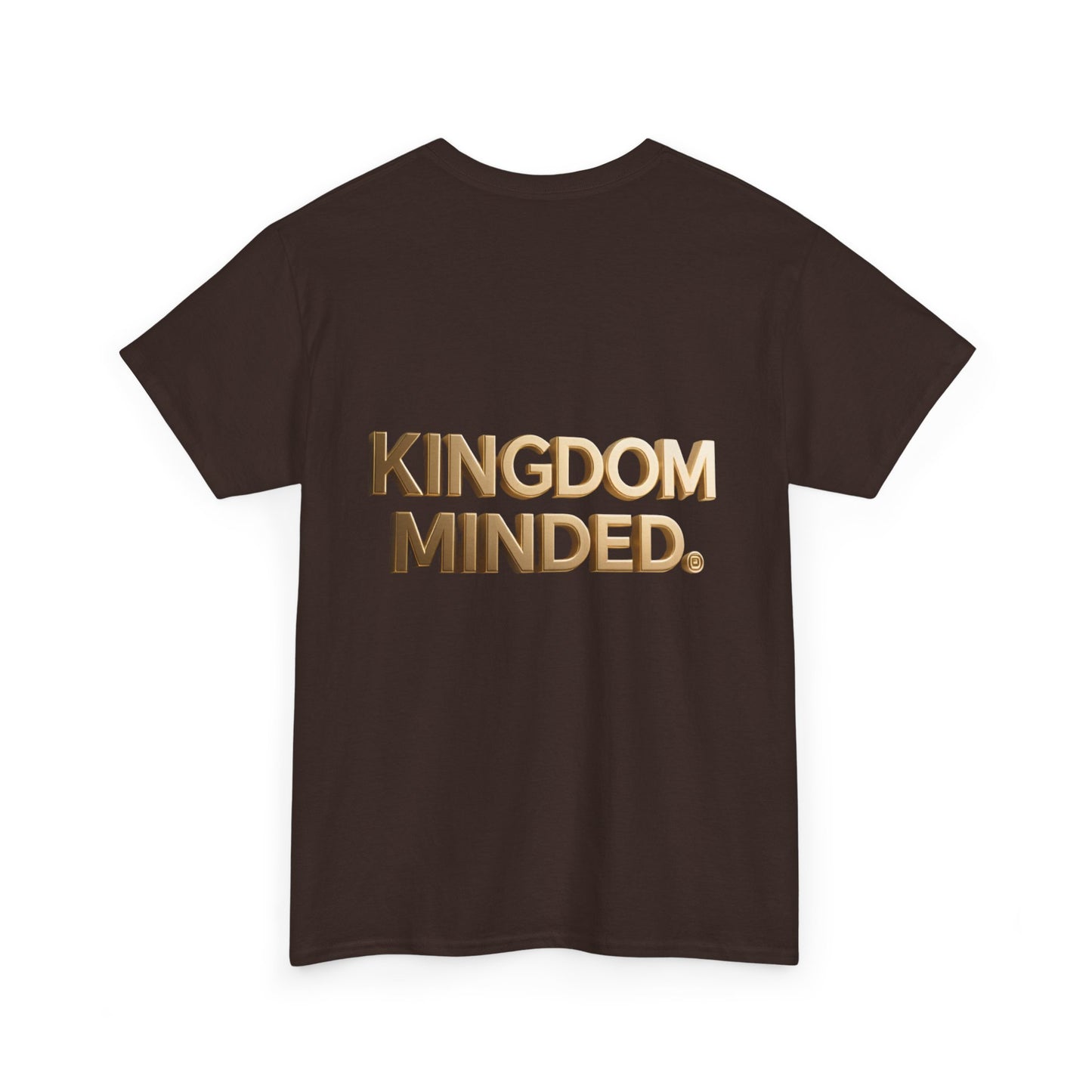 Faith & Focus Tee — Gold Typography Cotton Shirt