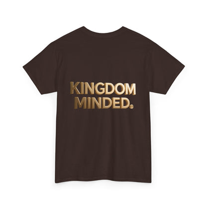 Faith & Focus Tee — Gold Typography Cotton Shirt
