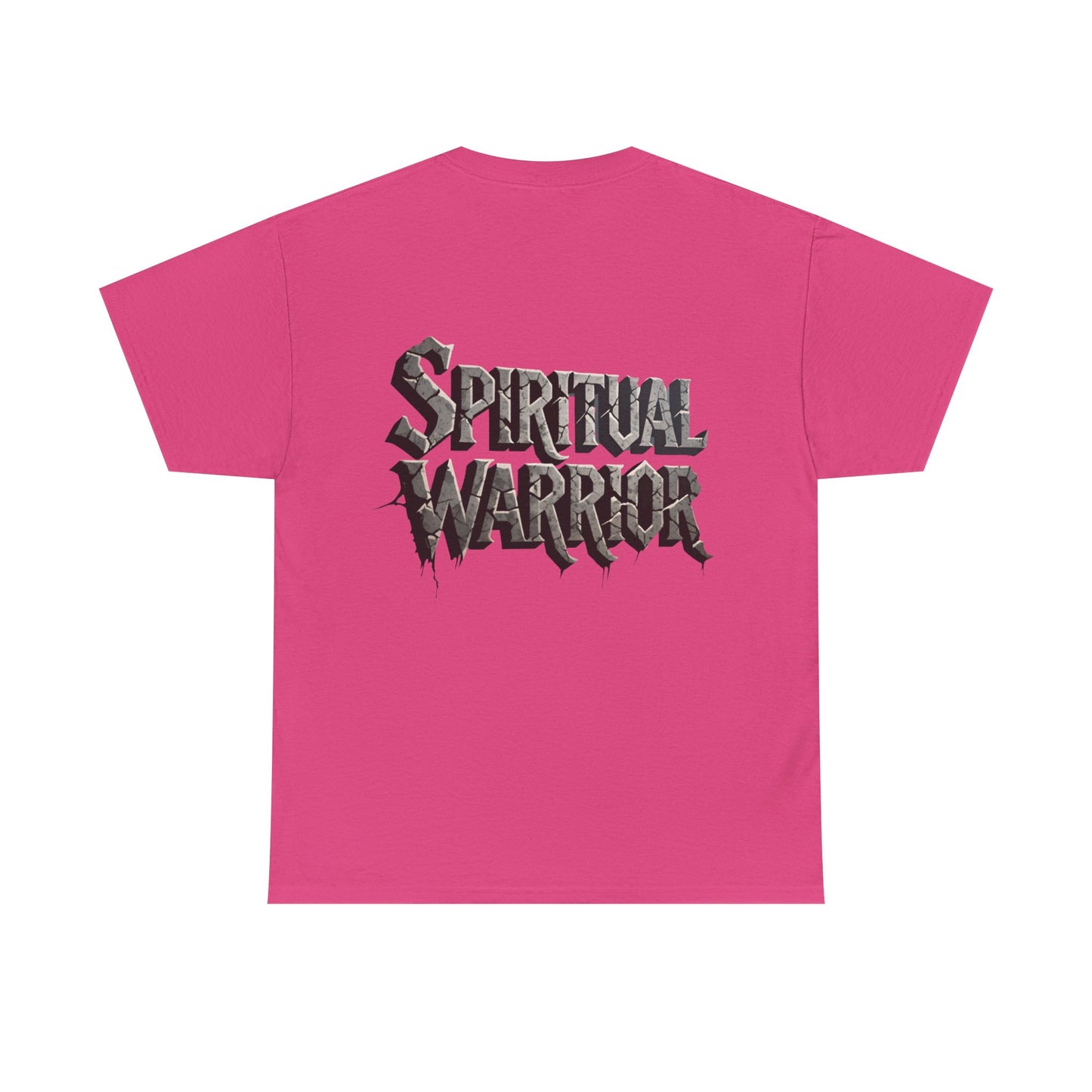 Spiritual Warrior T-Shirt — Gothic Lettering Faith & Strength Tee