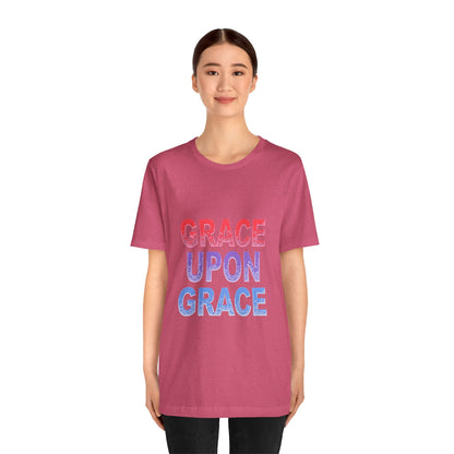 Inspirational Grace Upon Grace Shirt | Christian Typography Tee | Thoughtful Gift Idea