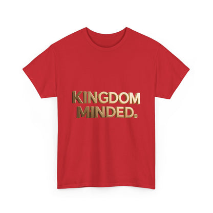 Faith & Focus Tee — Gold Typography Cotton Shirt
