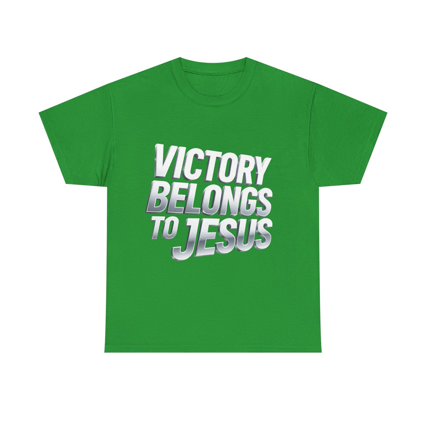 Victory Belongs to Jesus T-Shirt — Heavyweight Christian Faith Tee