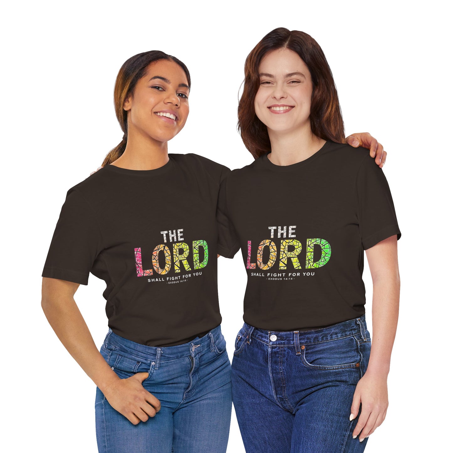 The LORD multicolor mosaic Tee | T-Shirt, Christian faith typography