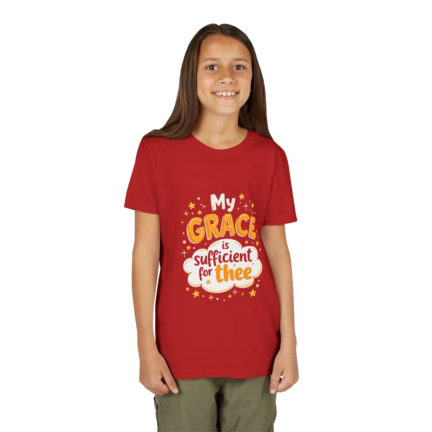 Grace thee Youth Tee | Kids Christian Shirt, Inspirational Cloud Design