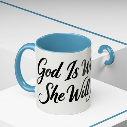 Inspirational Script Coffee Mug — "Strength Lives in Small, Steady Moments" (11/15 oz)