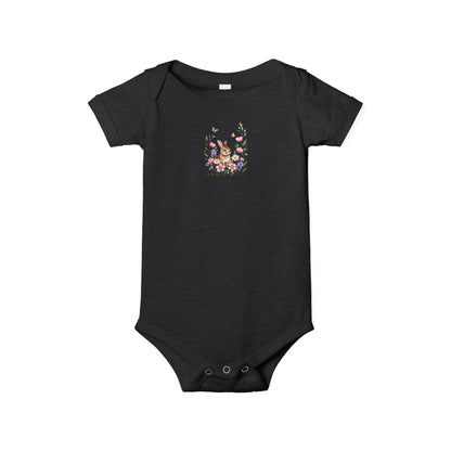 Floral Bunny Infant One-Piece Bodysuit