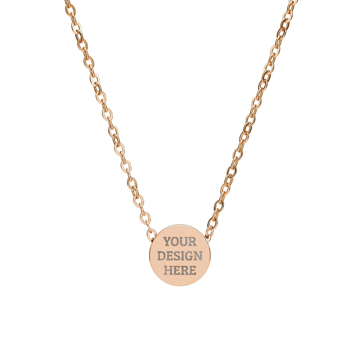 Custom Engraved Circle Pendant Necklace | Silver or Gold Jewelry Gift for Him & Her