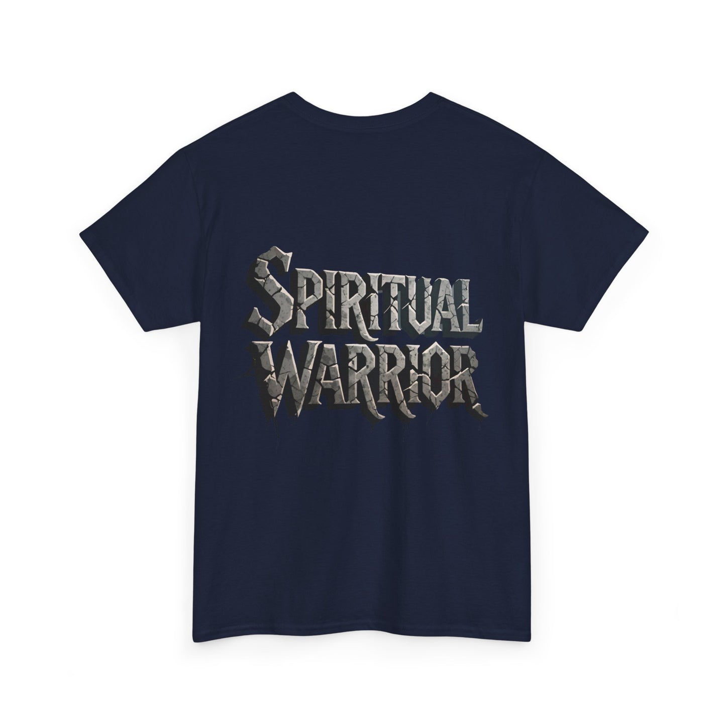 Spiritual Warrior T-Shirt — Gothic Lettering Faith & Strength Tee