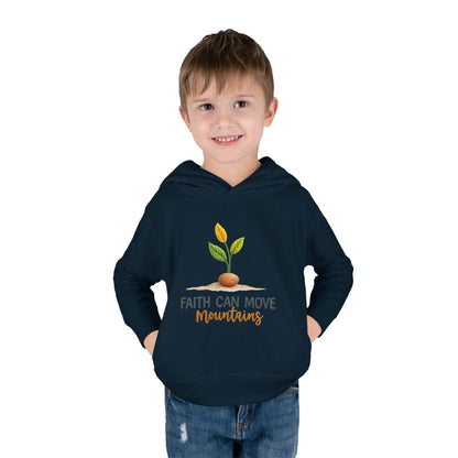 Toddler Hoodie - "Faith Can Move Mountains" Plant Graphic