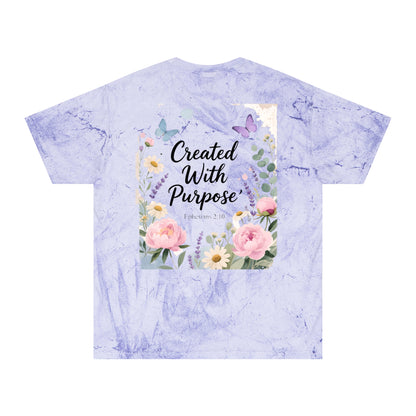 Created With Purpose Floral T‑Shirt Meaningful Gifts