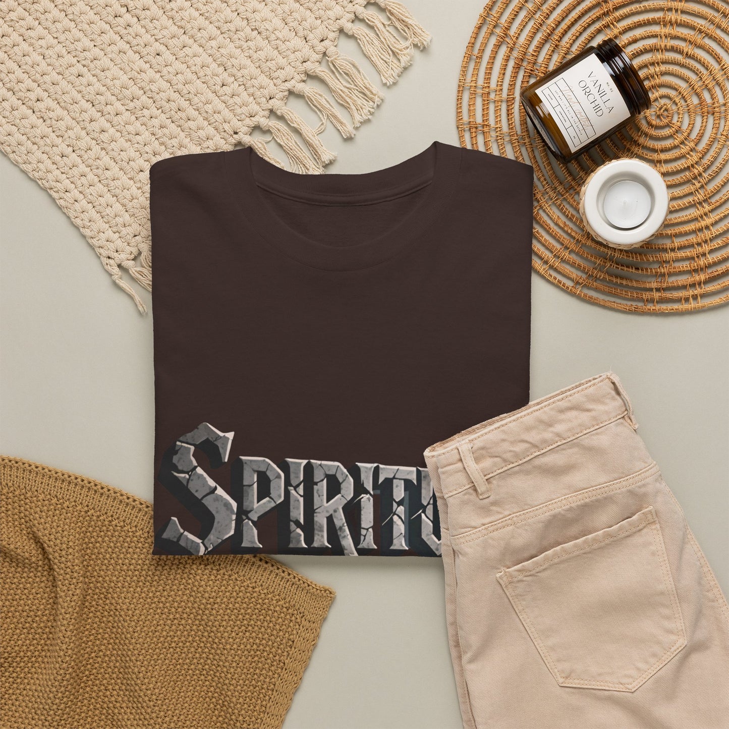 Spiritual Warrior T-Shirt — Gothic Lettering Faith & Strength Tee