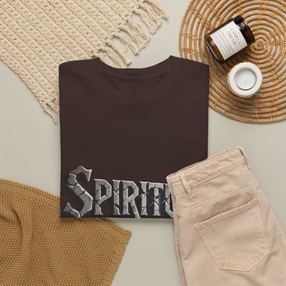 Spiritual Warrior T-Shirt — Gothic Lettering Faith & Strength Tee