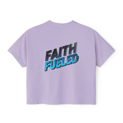 Faith Fueled Boxy Tee — Women's Inspirational Graphic Tee