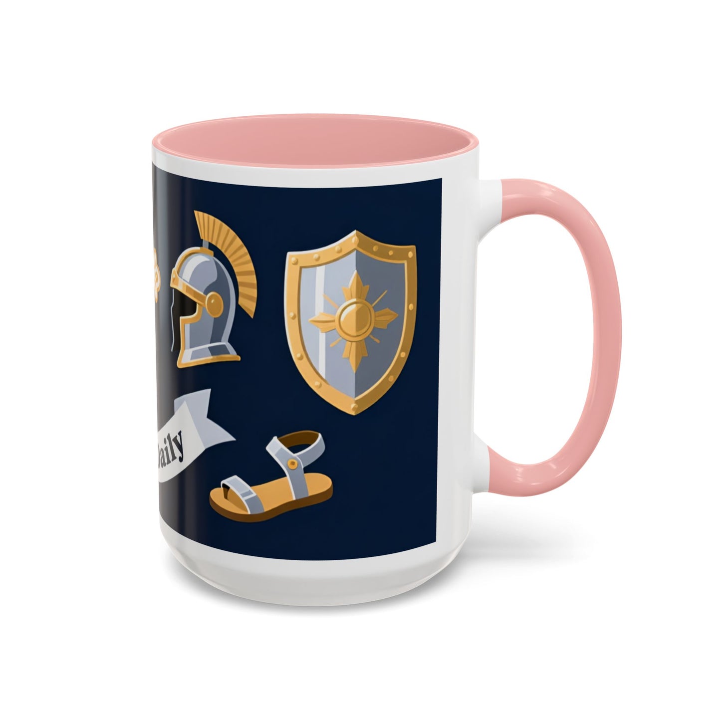 Christian Knight Coffee Mug — “Suit Up Daily” Accent Ceramic Mug