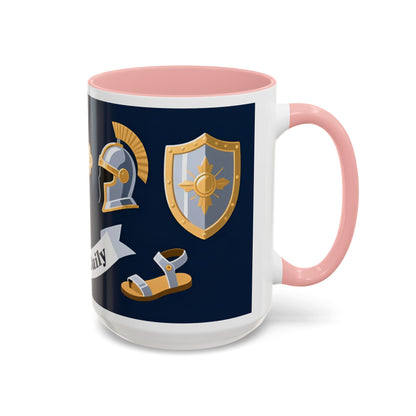 Christian Knight Coffee Mug — “Suit Up Daily” Accent Ceramic Mug