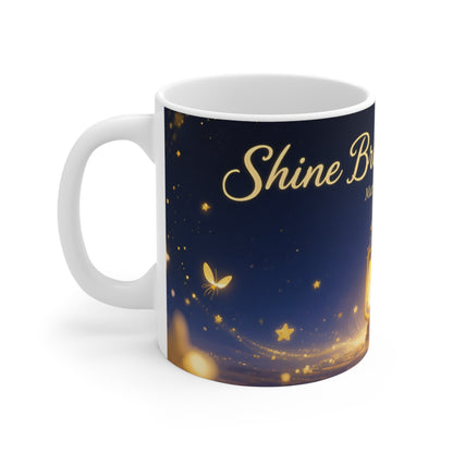 Shine Bright for Jesus 11oz Inspirational Christian Mug — Matthew 5:16 Lantern Design