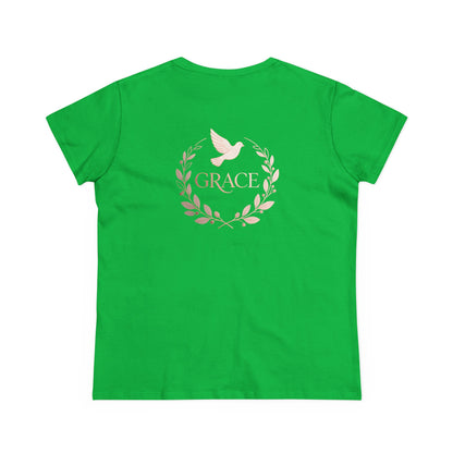 Graceful Dove Wreath Tee — Women's Rose-Gold Reminder Tee