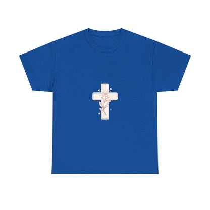 Floral Cross Tee — Delicate Bloom Christian T-Shirt | Meaningful gifts for teens and adults