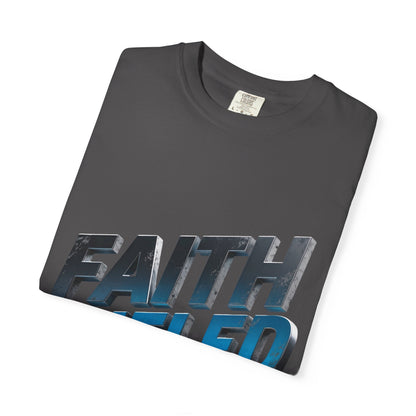 Faith Fueled Garment-Dyed Tee — Vintage Two-Tone Christian T-Shirt