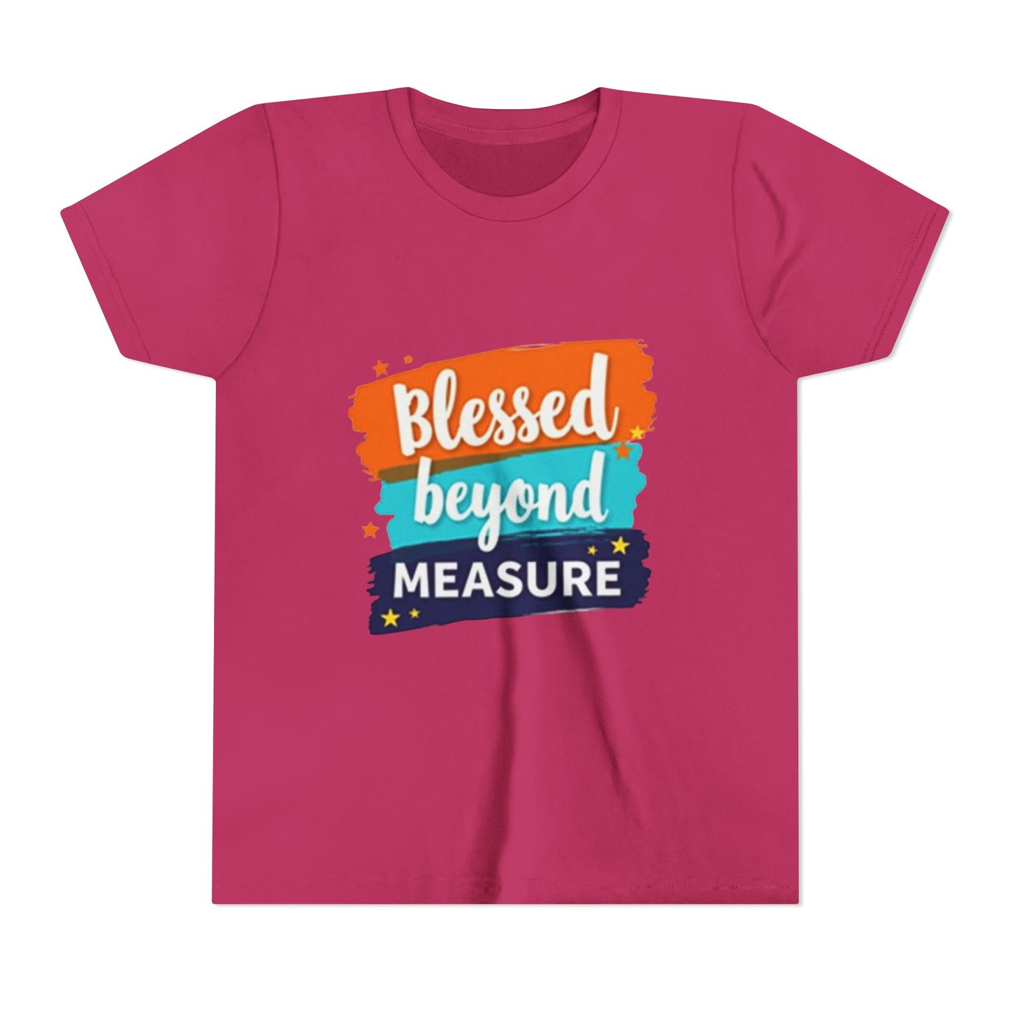 Blessed Beyond Measure Youth Tee | Inspirational Kids Shirt, Faith Design