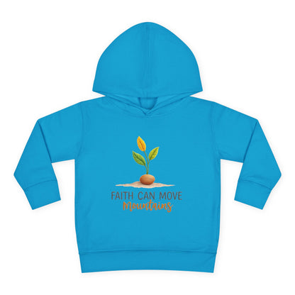 Toddler Hoodie - "Faith Can Move Mountains" Plant Graphic