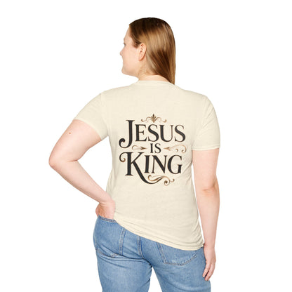 Jesus Is King T-Shirt — Christian Faith Graphic Tee, Inspirational Worship Shirt