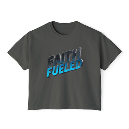 Faith Fueled Boxy Tee — Women's Inspirational Graphic Tee