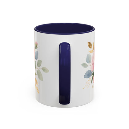 Grace Upon Grace Floral Coffee Mug — John 1:16 Scripture Accent Mug