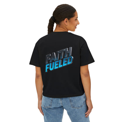 Faith Fueled Boxy Tee — Women's Inspirational Graphic Tee