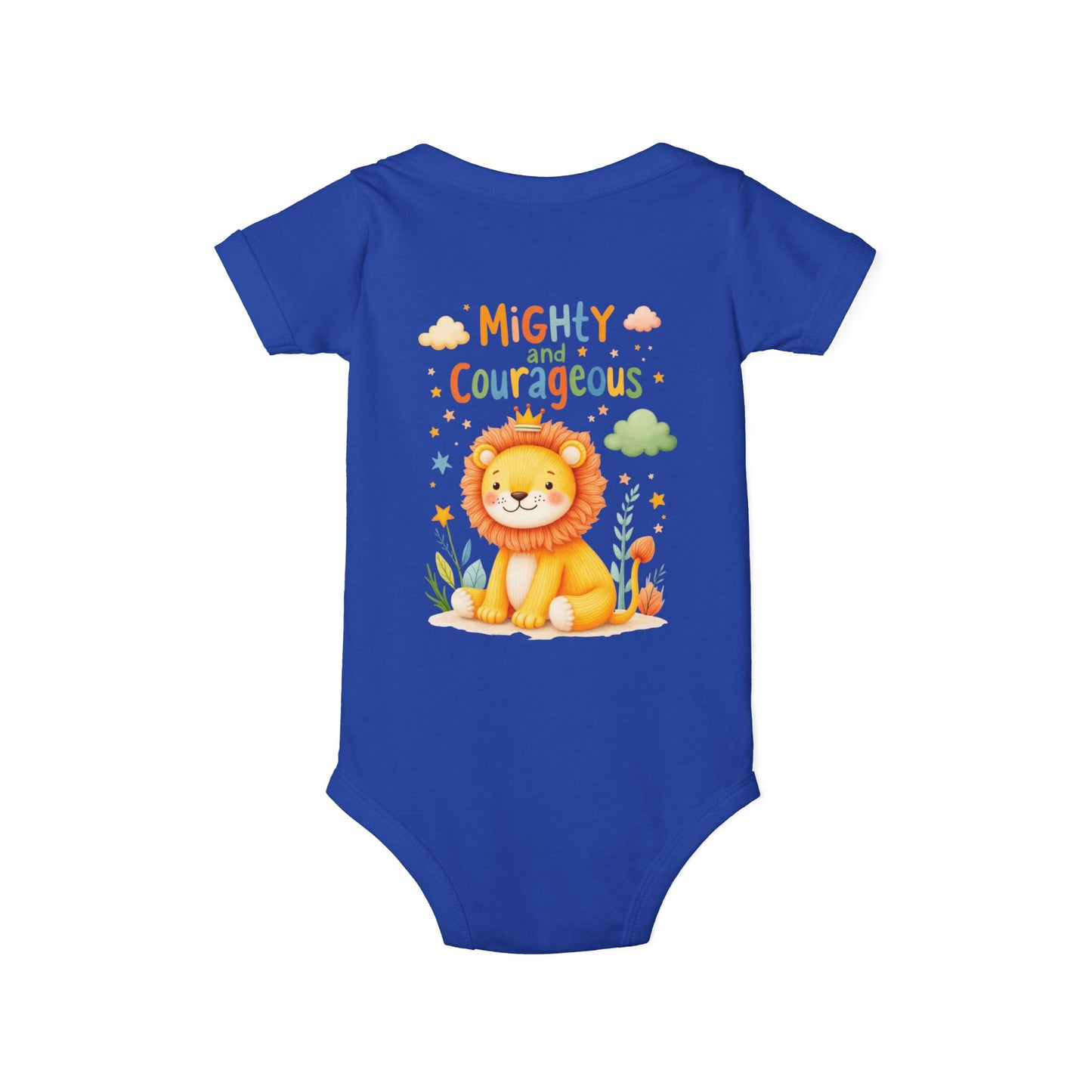 Mighty and Courageous Lion Infant One‑Piece Bodysuit | Perfect Gift for Baby Showers | Birthday Gifts