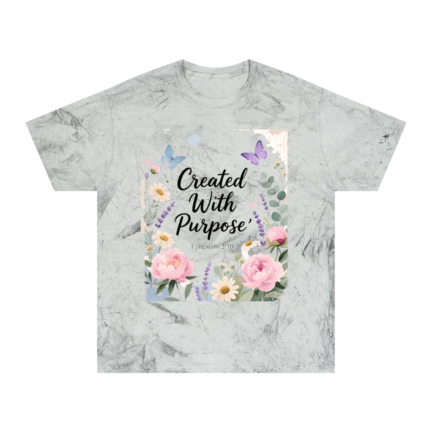 Created With Purpose Floral T‑Shirt Meaningful Gifts
