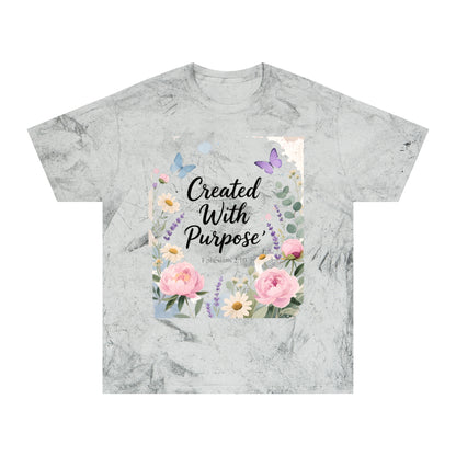 Created With Purpose Floral T‑Shirt Meaningful Gifts