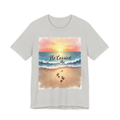 He Carried Me Scripture Tee | Inspirational Christian Faith Shirt