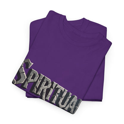 Spiritual Warrior T-Shirt — Gothic Lettering Faith & Strength Tee