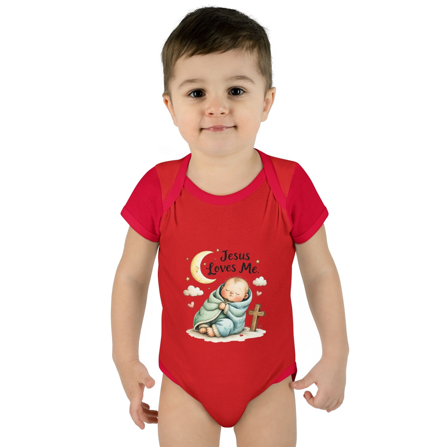Jesus Loves Me Baby Bodysuit - Infant Christian Onesie for Newborns