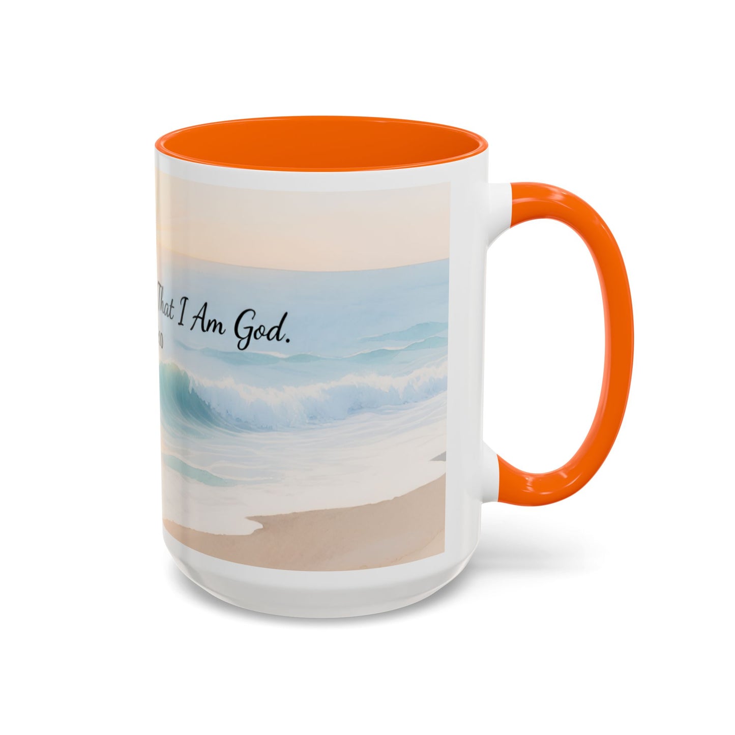 Psalm 46:10 Ocean Coffee Mug – "Be Still and Know That I Am God" Inspirational Ceramic