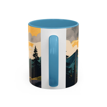Faith Can Move Mountains Coffee Mug — Matthew 17:20 Inspirational Accent Mug