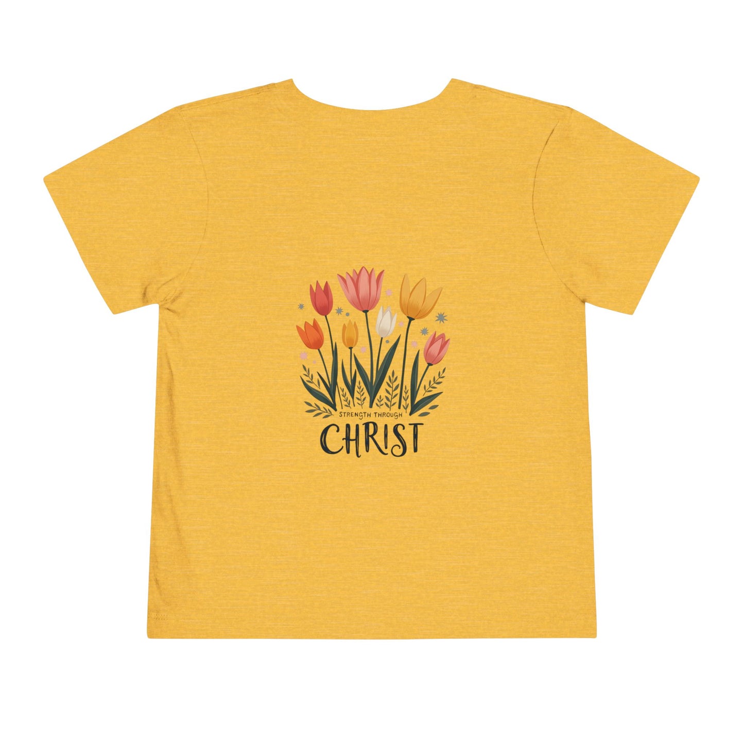 Cute Tulip Floral Christ Tee for Toddlers | Daily Faith Inspiration | Ideal Gift for Kids