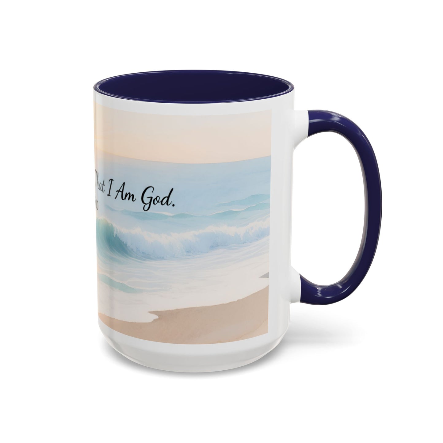 Psalm 46:10 Ocean Coffee Mug – "Be Still and Know That I Am God" Inspirational Ceramic