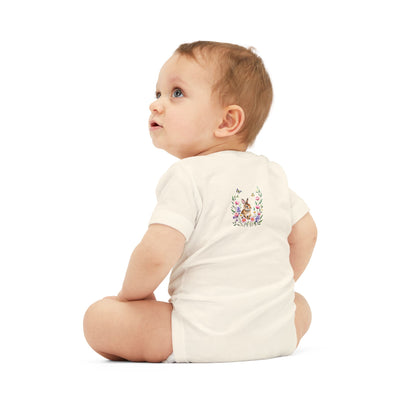 Floral Bunny Infant One-Piece Bodysuit