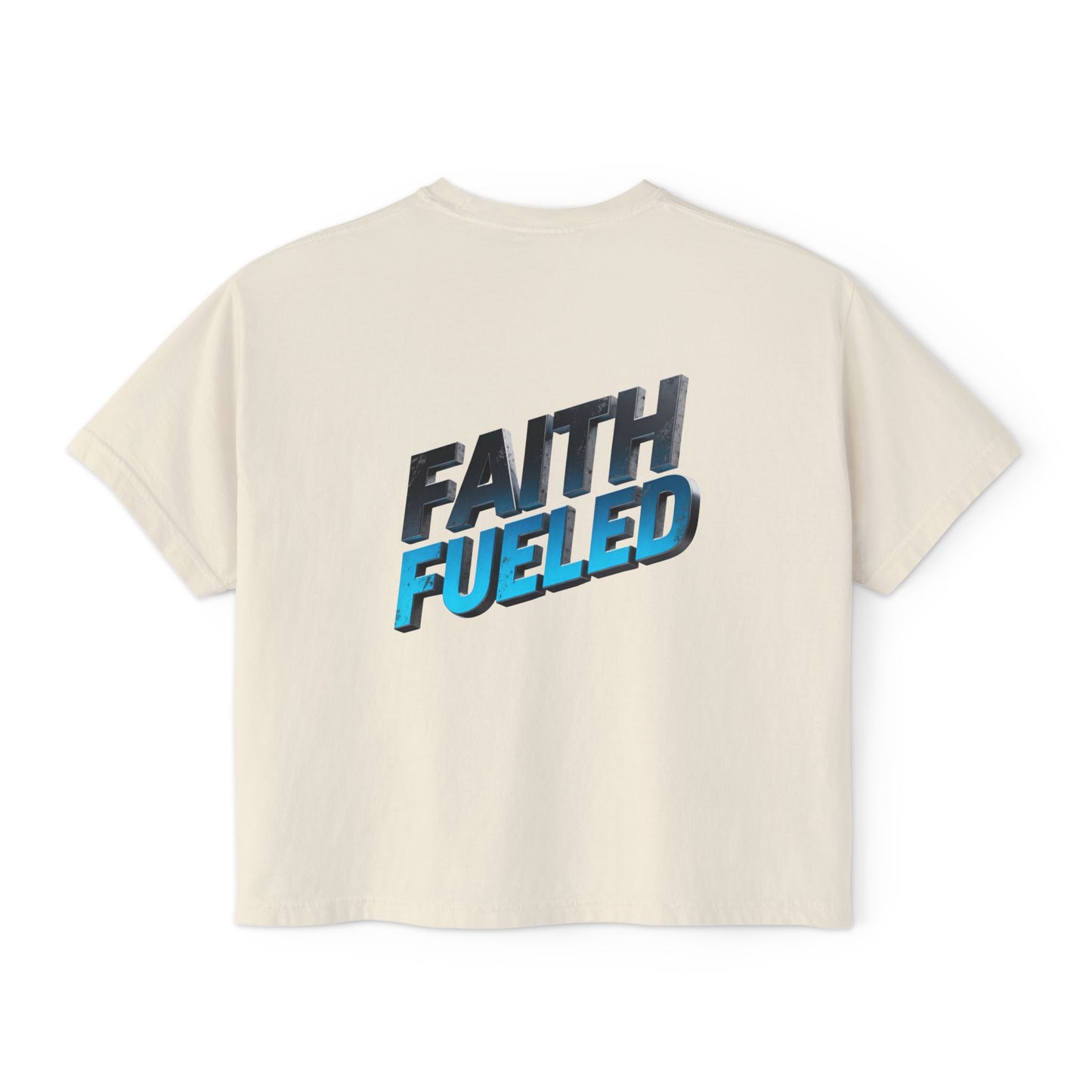 Faith Fueled Boxy Tee — Women's Inspirational Graphic Tee