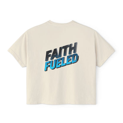 Faith Fueled Boxy Tee — Women's Inspirational Graphic Tee