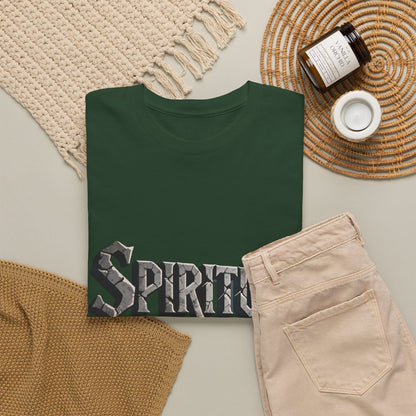 Spiritual Warrior T-Shirt — Gothic Lettering Faith & Strength Tee