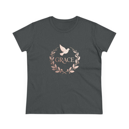 Graceful Dove Wreath Tee — Women's Rose-Gold Reminder Tee