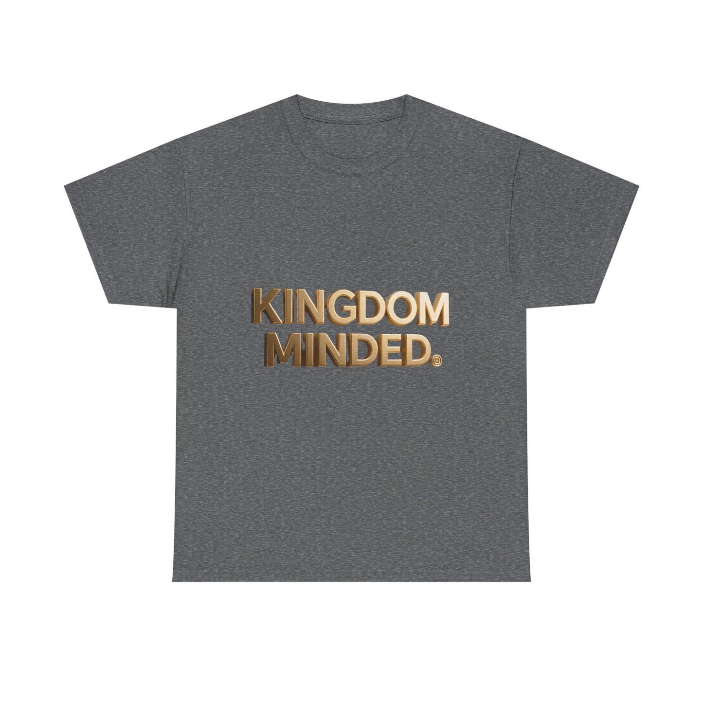 Faith & Focus Tee — Gold Typography Cotton Shirt