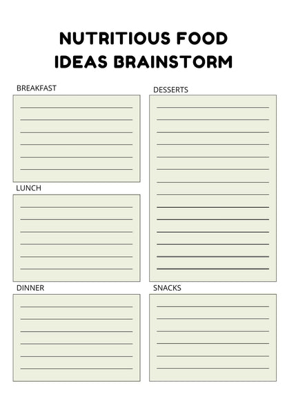 Nutrition Planner  Wellness Starts Within