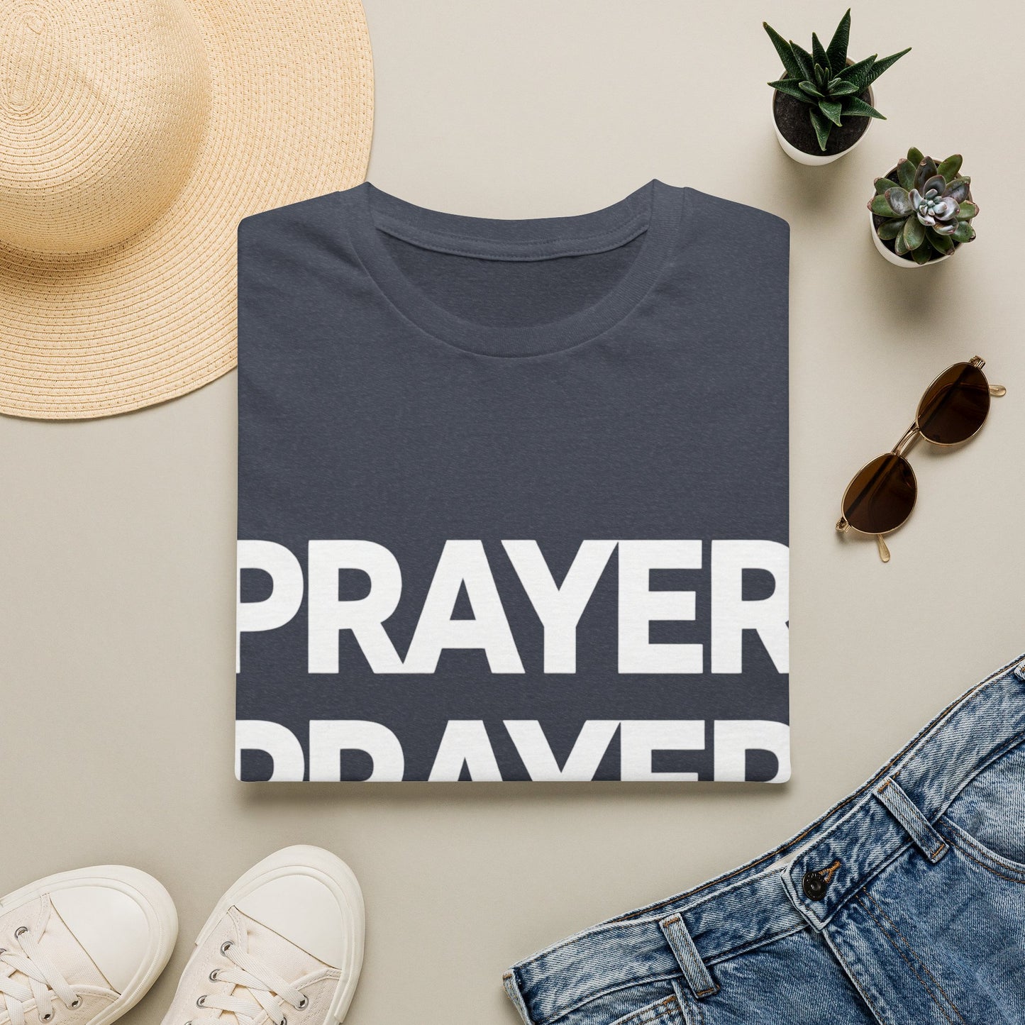 Prayer Repeat T-Shirt | Bold Spiritual Graphic Tee Gift
