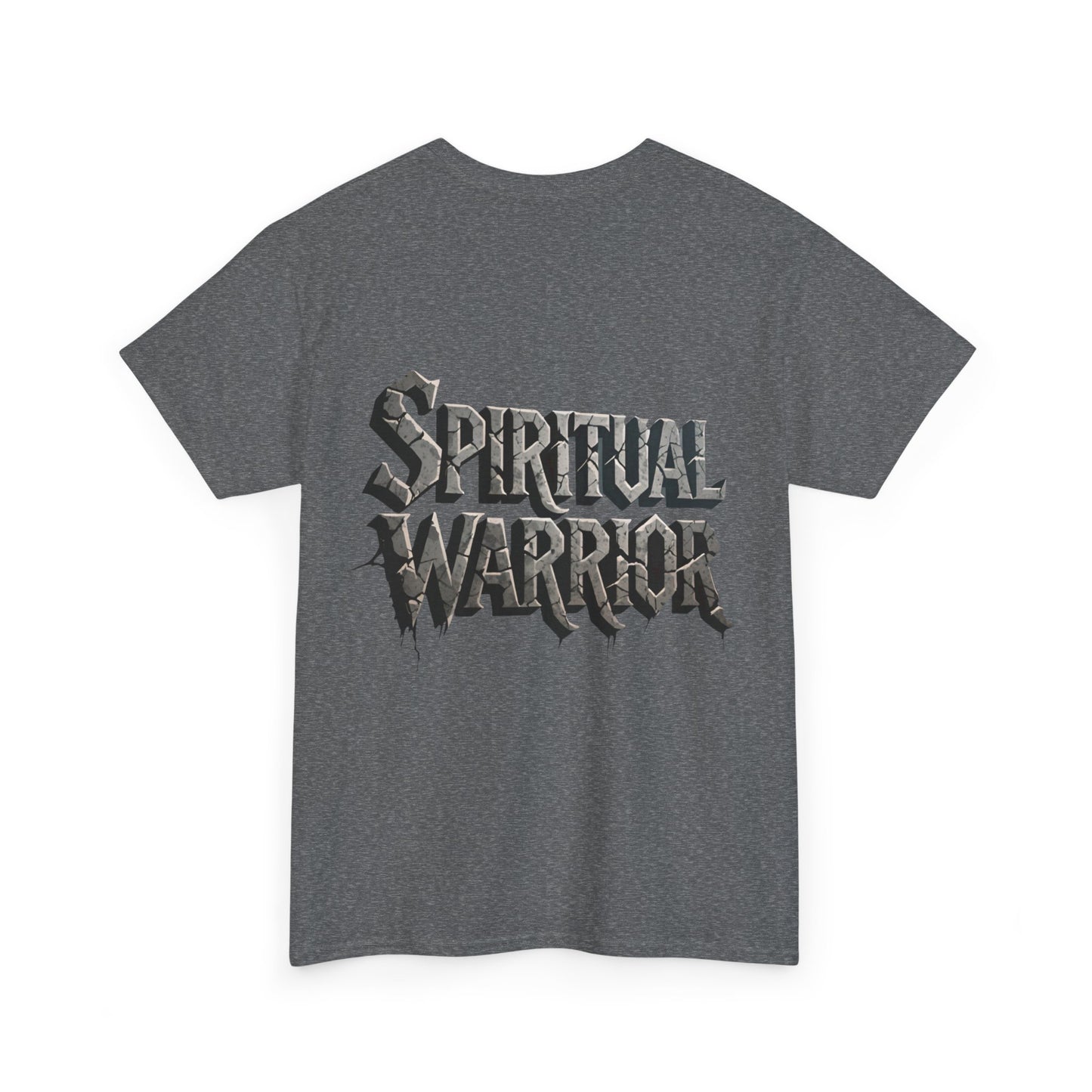 Spiritual Warrior T-Shirt — Gothic Lettering Faith & Strength Tee